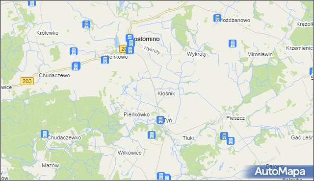 mapa Kłośnik, Kłośnik na mapie Targeo