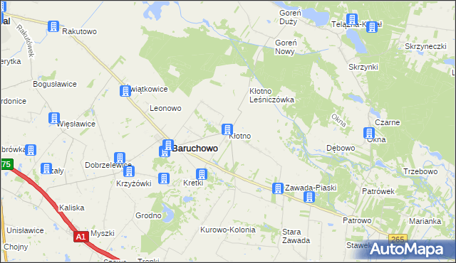 mapa Kłotno, Kłotno na mapie Targeo