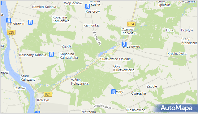 mapa Kluczkowice-Osiedle, Kluczkowice-Osiedle na mapie Targeo