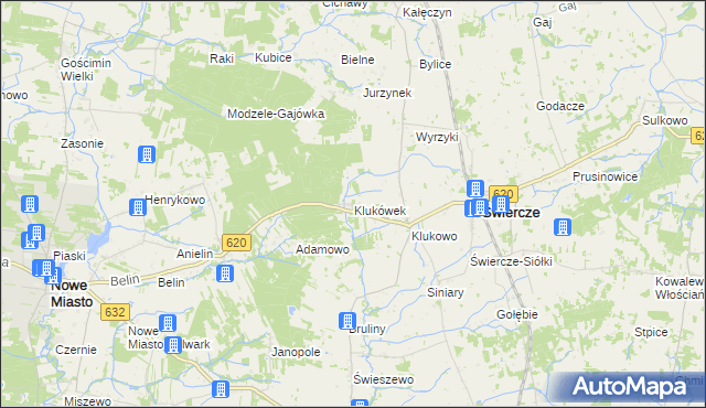 mapa Klukówek, Klukówek na mapie Targeo