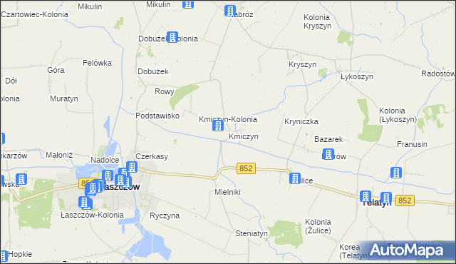 mapa Kmiczyn, Kmiczyn na mapie Targeo