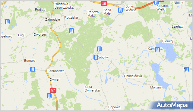 mapa Kobułty, Kobułty na mapie Targeo