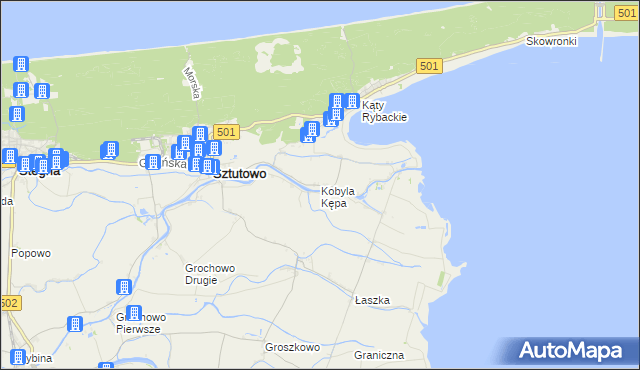 mapa Kobyla Kępa, Kobyla Kępa na mapie Targeo