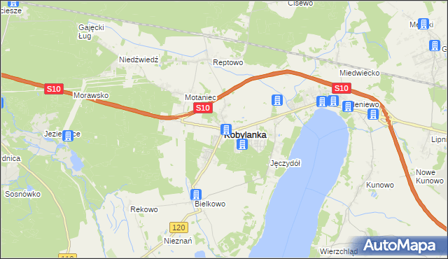 mapa Kobylanka powiat stargardzki, Kobylanka powiat stargardzki na mapie Targeo