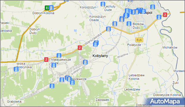 mapa Kobylany gmina Terespol, Kobylany gmina Terespol na mapie Targeo