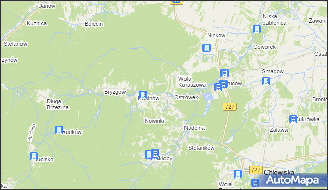 mapa Kochanów gmina Borkowice, Kochanów gmina Borkowice na mapie Targeo