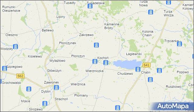 mapa Kochoń, Kochoń na mapie Targeo