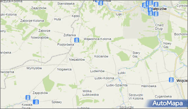 mapa Kocianów, Kocianów na mapie Targeo