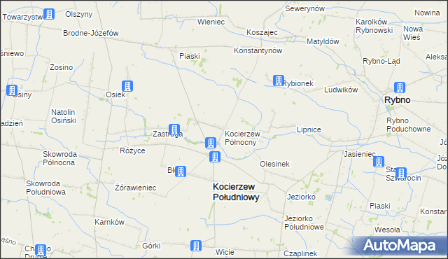 mapa Kocierzew Północny, Kocierzew Północny na mapie Targeo