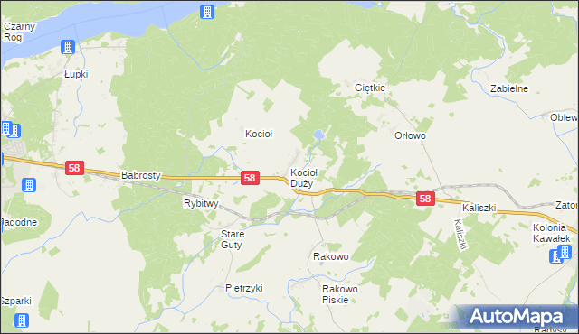 mapa Kocioł Duży, Kocioł Duży na mapie Targeo