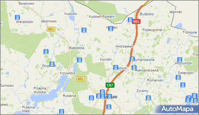 mapa Kociołki gmina Szypliszki, Kociołki gmina Szypliszki na mapie Targeo