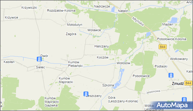 mapa Koczów, Koczów na mapie Targeo