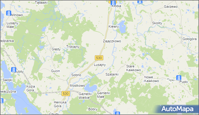 mapa Kojdy, Kojdy na mapie Targeo