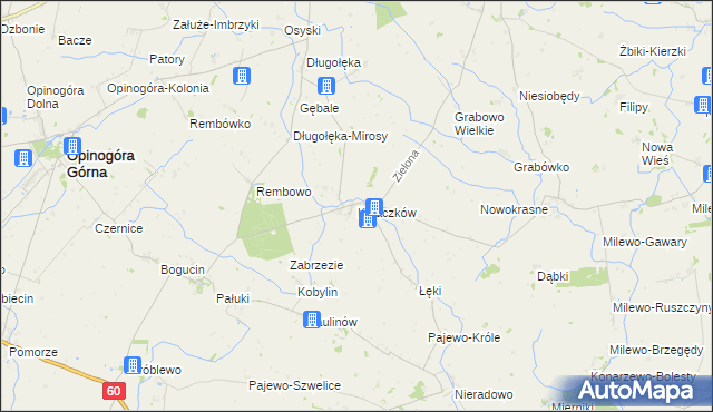 mapa Kołaczków, Kołaczków na mapie Targeo