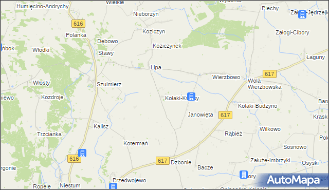 mapa Kołaki-Kwasy, Kołaki-Kwasy na mapie Targeo