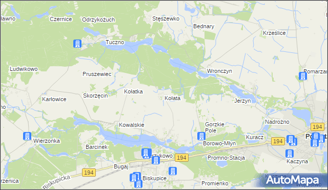 mapa Kołata, Kołata na mapie Targeo