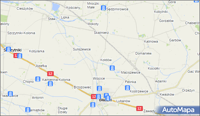 mapa Kołdów, Kołdów na mapie Targeo