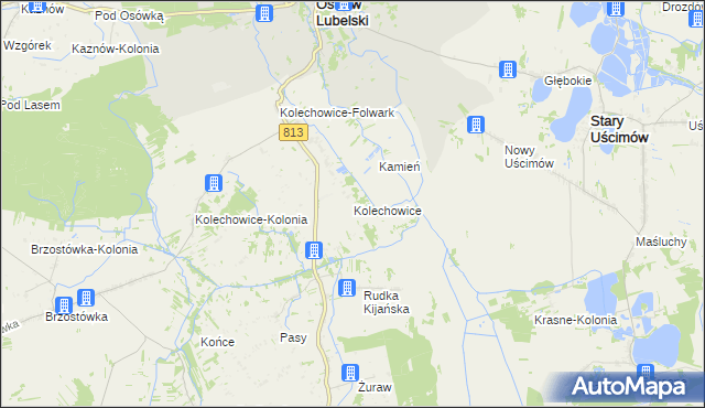 mapa Kolechowice, Kolechowice na mapie Targeo