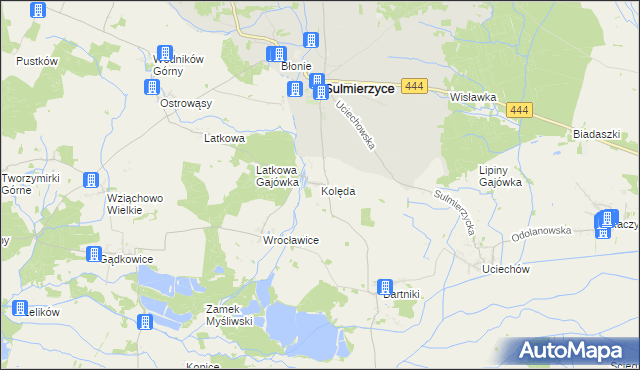 mapa Kolęda, Kolęda na mapie Targeo