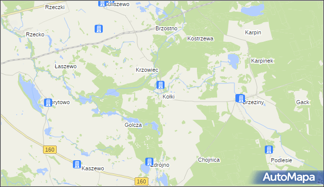 mapa Kołki, Kołki na mapie Targeo