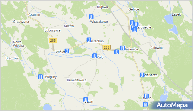 mapa Koło gmina Brody, Koło gmina Brody na mapie Targeo