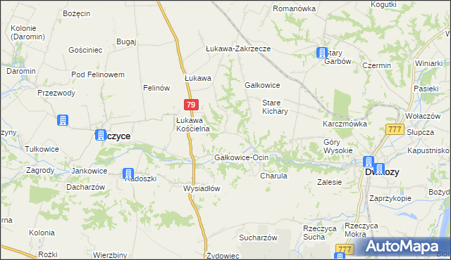 mapa Kolonia Gałkowice, Kolonia Gałkowice na mapie Targeo