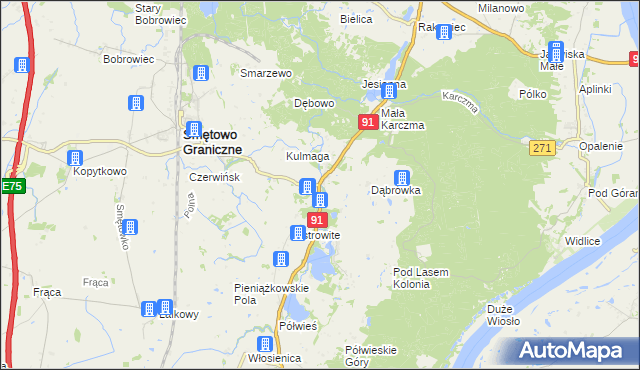 mapa Kolonia Ostrowicka, Kolonia Ostrowicka na mapie Targeo