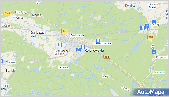 mapa Kolonowskie, Kolonowskie na mapie Targeo