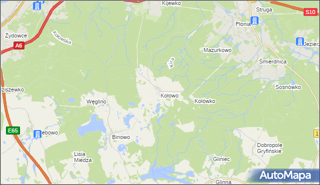 mapa Kołowo, Kołowo na mapie Targeo