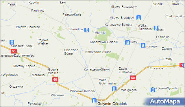 mapa Konarzewo-Marcisze, Konarzewo-Marcisze na mapie Targeo