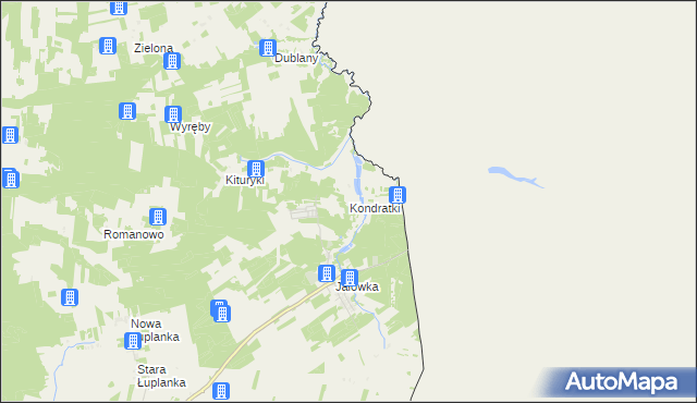 mapa Kondratki, Kondratki na mapie Targeo