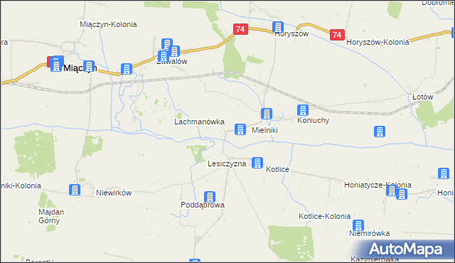 mapa Koniuchy-Kolonia, Koniuchy-Kolonia na mapie Targeo