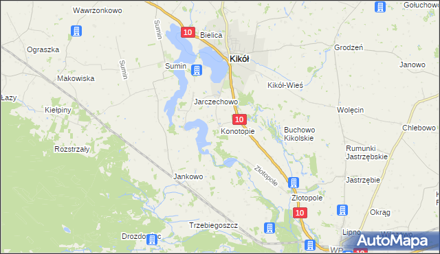 mapa Konotopie, Konotopie na mapie Targeo