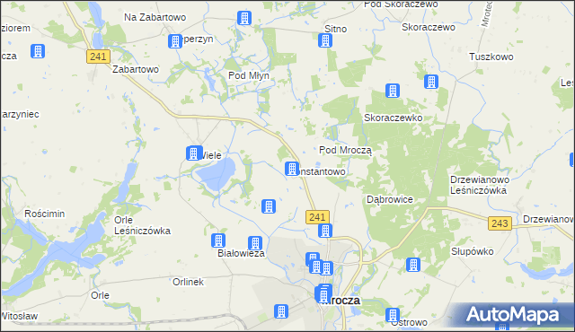 mapa Konstantowo gmina Mrocza, Konstantowo gmina Mrocza na mapie Targeo