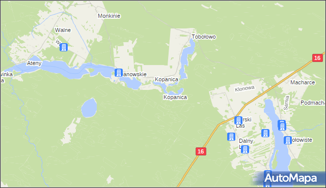 mapa Kopanica gmina Płaska, Kopanica gmina Płaska na mapie Targeo
