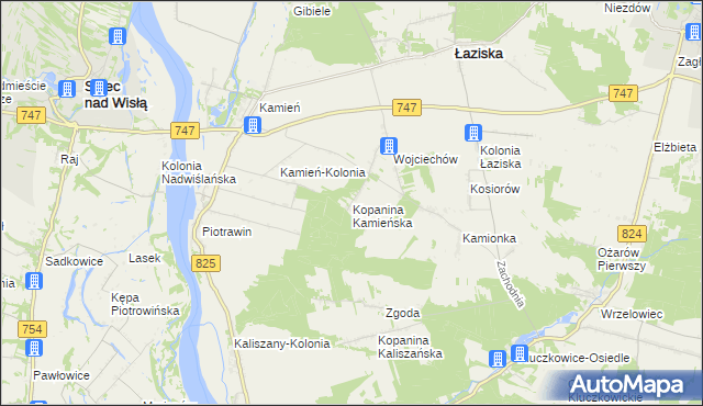 mapa Kopanina Kamieńska, Kopanina Kamieńska na mapie Targeo