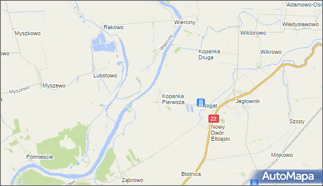 mapa Kopanka Pierwsza, Kopanka Pierwsza na mapie Targeo