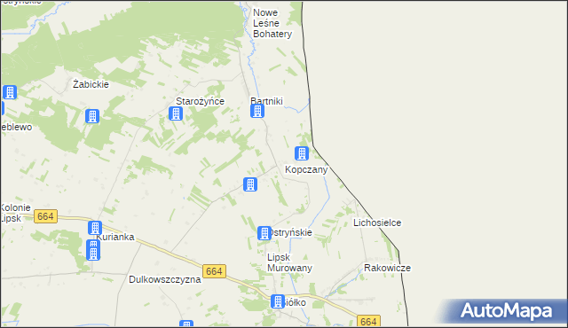 mapa Kopczany, Kopczany na mapie Targeo