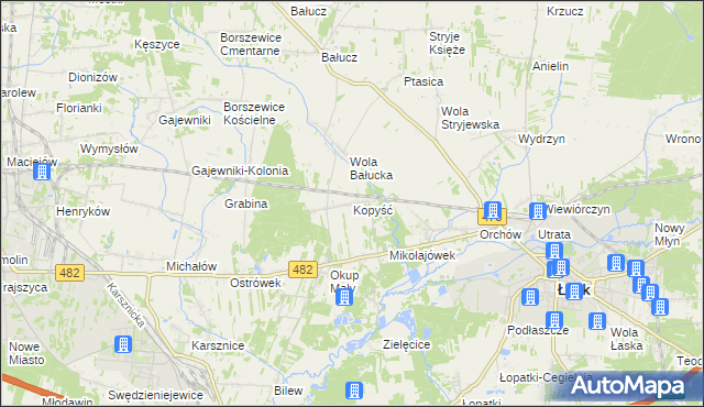 mapa Kopyść, Kopyść na mapie Targeo