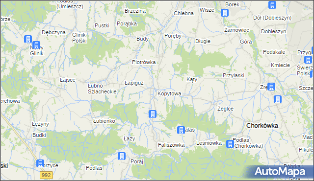 mapa Kopytowa, Kopytowa na mapie Targeo