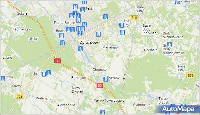 mapa Korytów A, Korytów A na mapie Targeo