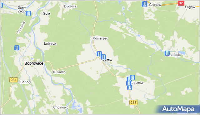 mapa Kosierz, Kosierz na mapie Targeo