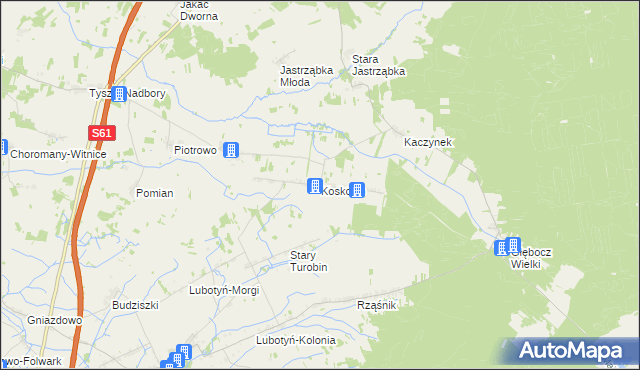 mapa Koskowo, Koskowo na mapie Targeo