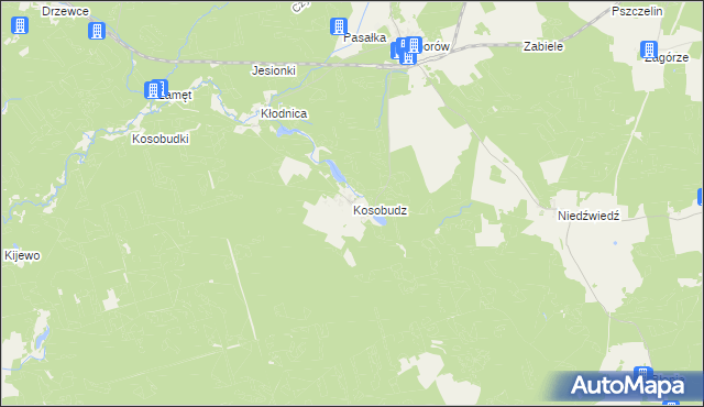 mapa Kosobudz, Kosobudz na mapie Targeo