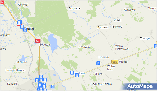 mapa Kosówka gmina Rajgród, Kosówka gmina Rajgród na mapie Targeo