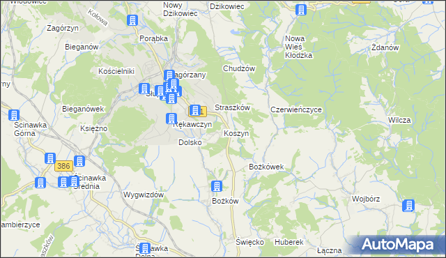mapa Koszyn, Koszyn na mapie Targeo