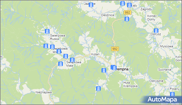 mapa Kotań, Kotań na mapie Targeo
