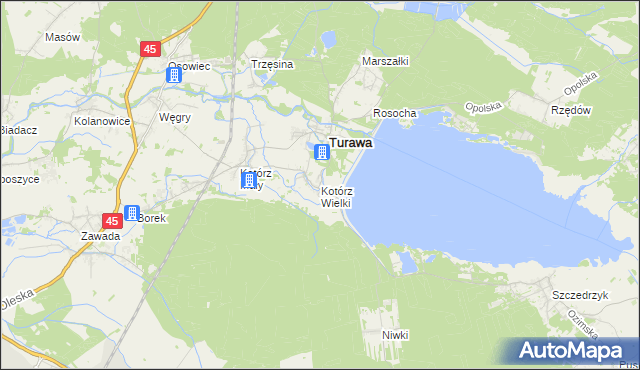 mapa Kotórz Wielki, Kotórz Wielki na mapie Targeo