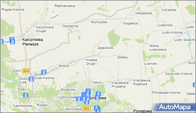 mapa Kowala Pierwsza, Kowala Pierwsza na mapie Targeo