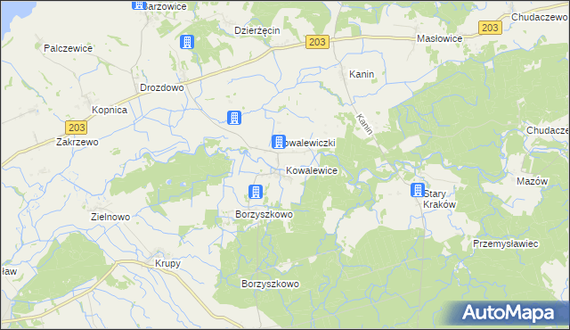 mapa Kowalewice gmina Darłowo, Kowalewice gmina Darłowo na mapie Targeo